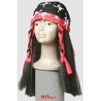 Bandana pirat cu par