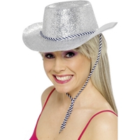 Palarie Cowboy Argintie