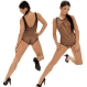  Body, teddy, lenjerie sexy, lenjerie intima - Body Body - Fishnet Playsuit - S/M