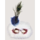  Costume Carnaval, Costumatii Bal mascat - Masti Masca Pene Fazan - alba
