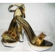  Lenjerie sexy femei - Incaltaminte Sandale Gold Print - 39 aurii