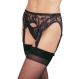  bikini sexy, tanga sexy, chilotei, - Bikini Sexy Set Portjartier si Bikini - negru XXL