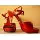  Lenjerie sexy femei - Incaltaminte Sandale Claudia - rosii 39